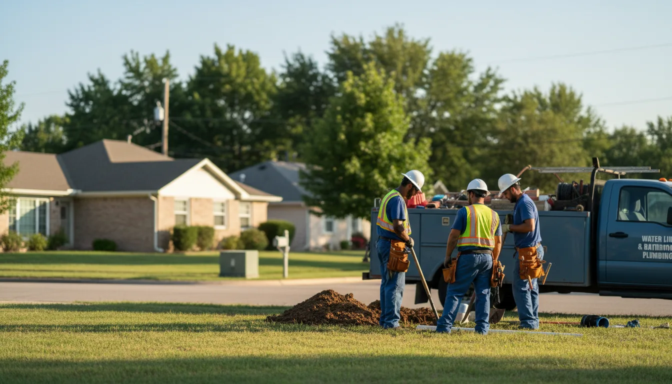 Residential water line and bathroom plumbing service in Vail, AZ